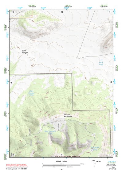 33108NE Page 28 Tularosa Mountains Topo Preview 1
