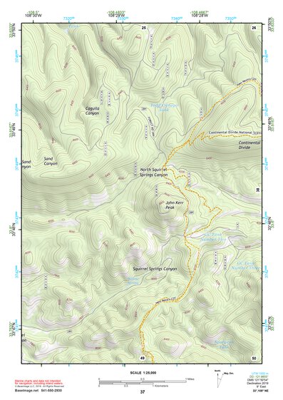 33108NE Page 37 Tularosa Mountains Topo Preview 1