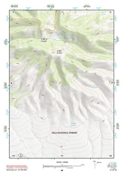 33108NE Page 89 Tularosa Mountains Topo Preview 1