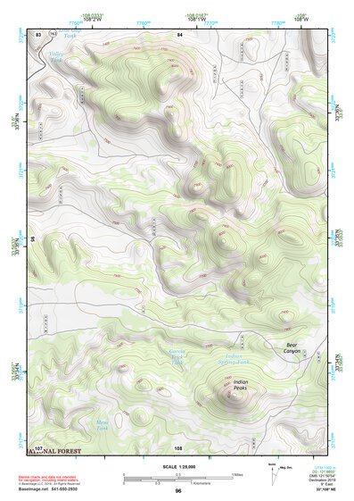 33108NE Page 96 Tularosa Mountains Topo Preview 1