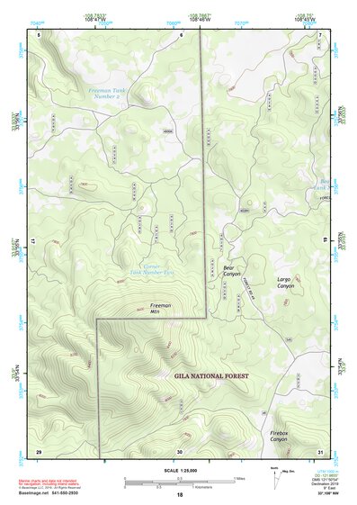33108NW Page 18 Tularosa Mountains Topo Preview 1