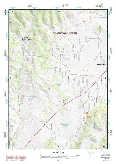 33108NW Page 44 Tularosa Mountains Topo Preview 1