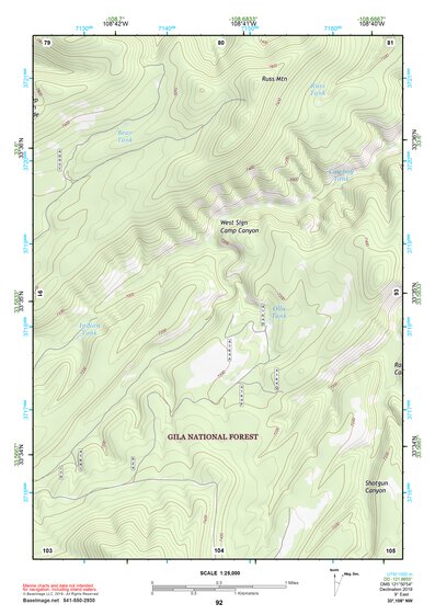 33108NW Page 92 Tularosa Mountains Topo Preview 1