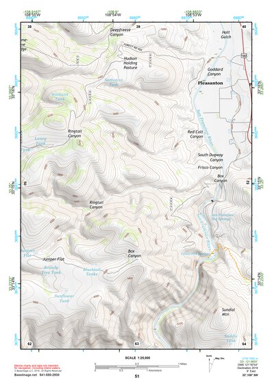33108SW Page 51 Mogollon Mountains Topo Preview 1