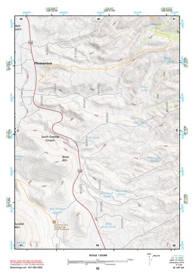 33108SW Page 52 Mogollon Mountains Topo Preview 1