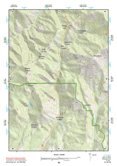 33108SW Page 55 Mogollon Mountains Topo Preview 1