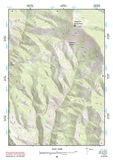 33108SW Page 58 Mogollon Mountains Topo Preview 1