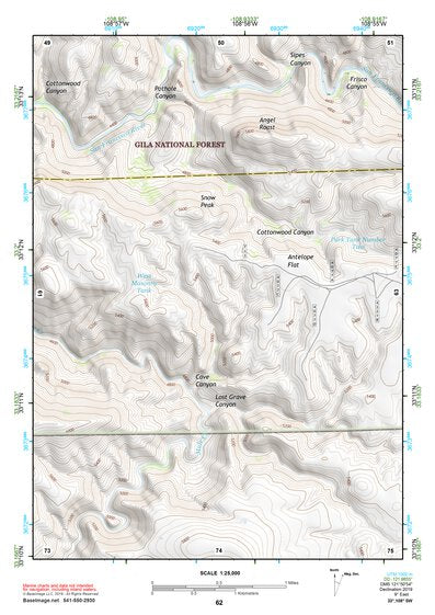 33108SW Page 62 Mogollon Mountains Topo Preview 1
