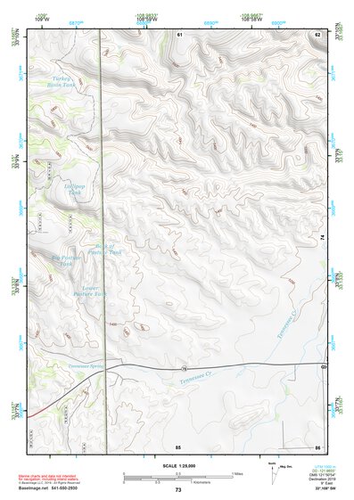 33108SW Page 73 Mogollon Mountains Topo Preview 1