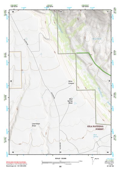 33108SW Page 81 Mogollon Mountains Topo Preview 1