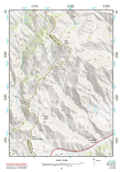 33111NE Page 2 Theodore Roosevelt Lake Topo Preview 1