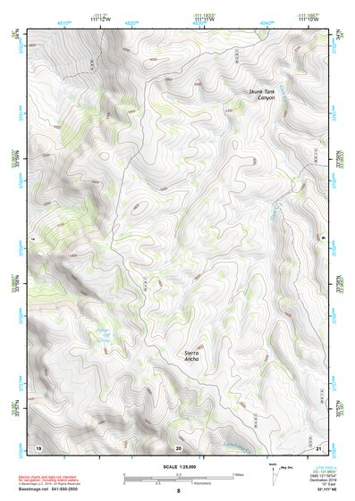 33111NE Page 8 Theodore Roosevelt Lake Topo Preview 1