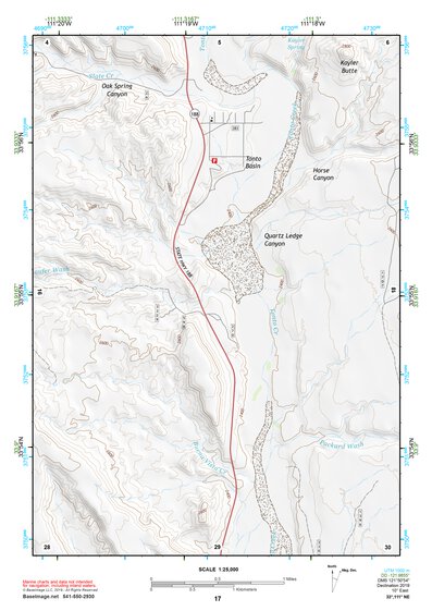 33111NE Page 17 Theodore Roosevelt Lake Topo Preview 1
