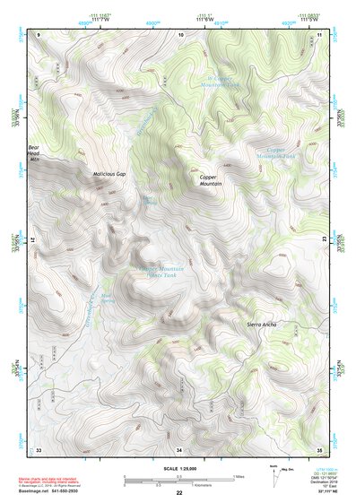 33111NE Page 22 Theodore Roosevelt Lake Topo Preview 1