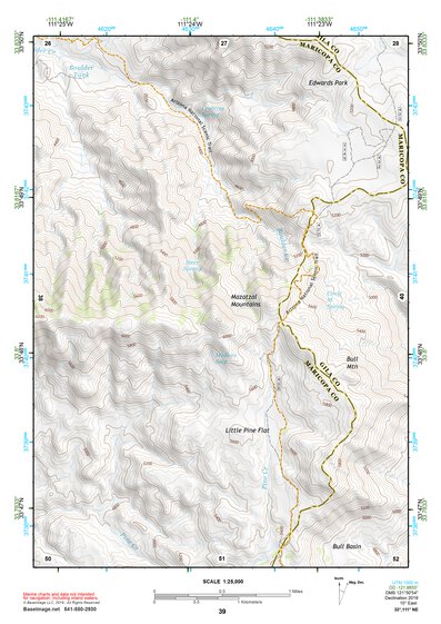 33111NE Page 39 Theodore Roosevelt Lake Topo Preview 1