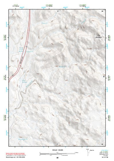 33111NE Page 49 Theodore Roosevelt Lake Topo Preview 1