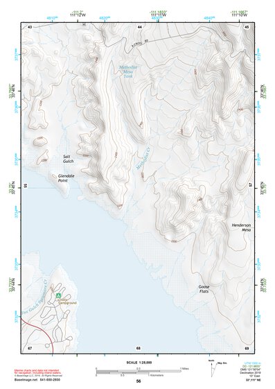 33111NE Page 56 Theodore Roosevelt Lake Topo Preview 1