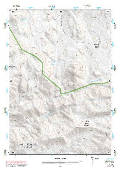 33111NE Page 63 Theodore Roosevelt Lake Topo Preview 1