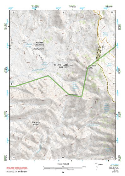 33111NE Page 64 Theodore Roosevelt Lake Topo Preview 1