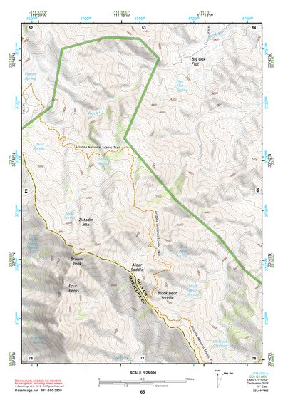 33111NE Page 65 Theodore Roosevelt Lake Topo Preview 1