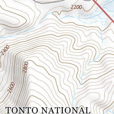 33111NE Page 68 Theodore Roosevelt Lake Topo Preview 2