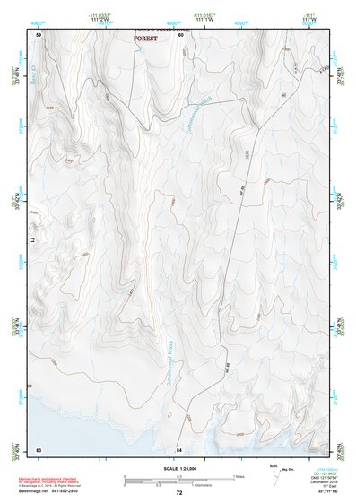 33111NE Page 72 Theodore Roosevelt Lake Topo Preview 1