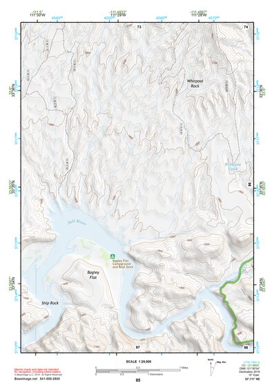 33111NE Page 85 Theodore Roosevelt Lake Topo Preview 1