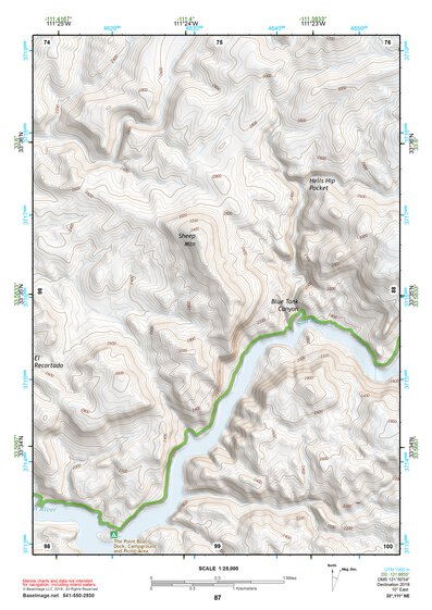 33111NE Page 87 Theodore Roosevelt Lake Topo Preview 1