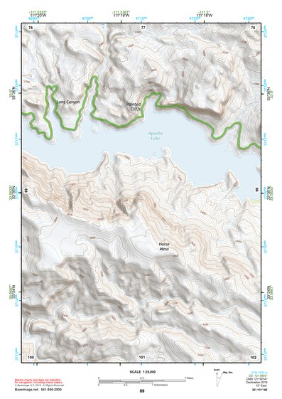 33111NE Page 89 Theodore Roosevelt Lake Topo Preview 1