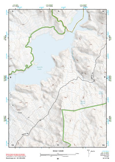 33111NE Page 91 Theodore Roosevelt Lake Topo Preview 1