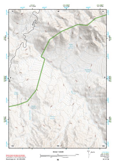 33111NE Page 92 Theodore Roosevelt Lake Topo Preview 1