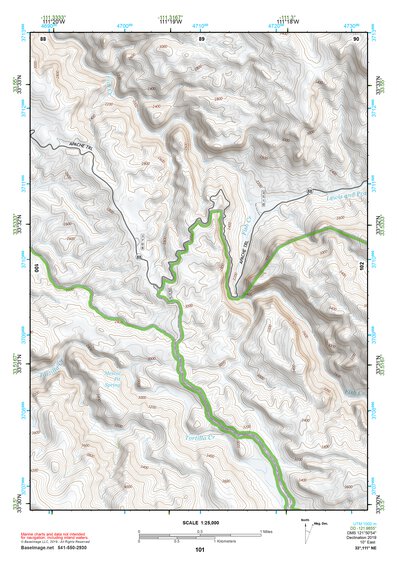 33111NE Page 101 Theodore Roosevelt Lake Topo Preview 1