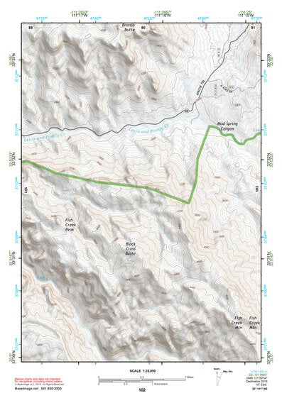 33111NE Page 102 Theodore Roosevelt Lake Topo Preview 1