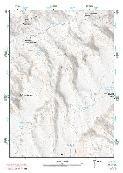 33111NW Page 1 Theodore Roosevelt Lake Topo Preview 1