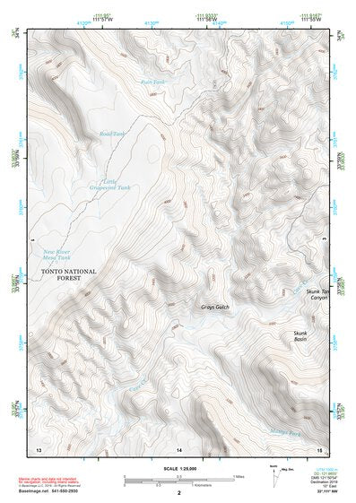 33111NW Page 2 Theodore Roosevelt Lake Topo Preview 1