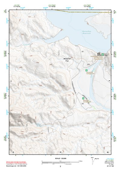 33111NW Page 7 Theodore Roosevelt Lake Topo Preview 1