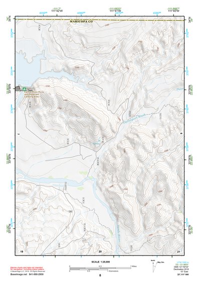 33111NW Page 8 Theodore Roosevelt Lake Topo Preview 1