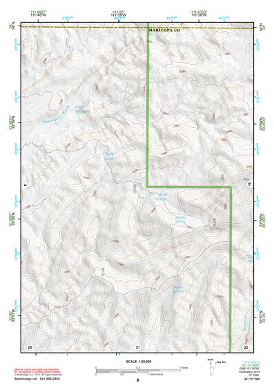 33111NW Page 9 Theodore Roosevelt Lake Topo Preview 1