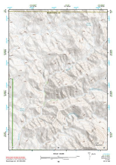 33111NW Page 10 Theodore Roosevelt Lake Topo Preview 1