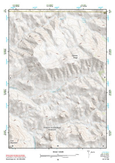 33111NW Page 11 Theodore Roosevelt Lake Topo Preview 1