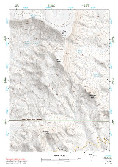 33111NW Page 13 Theodore Roosevelt Lake Topo Preview 1