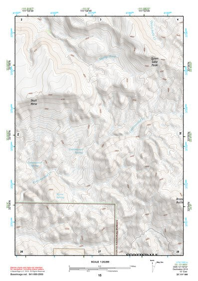 33111NW Page 15 Theodore Roosevelt Lake Topo Preview 1