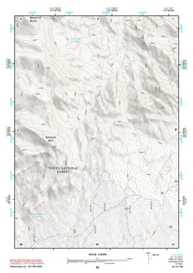 33111NW Page 18 Theodore Roosevelt Lake Topo Preview 1