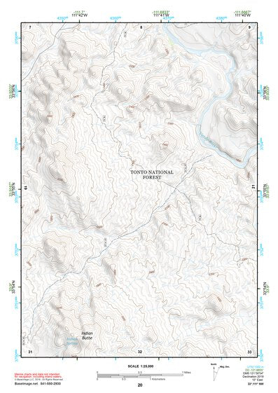 33111NW Page 20 Theodore Roosevelt Lake Topo Preview 1