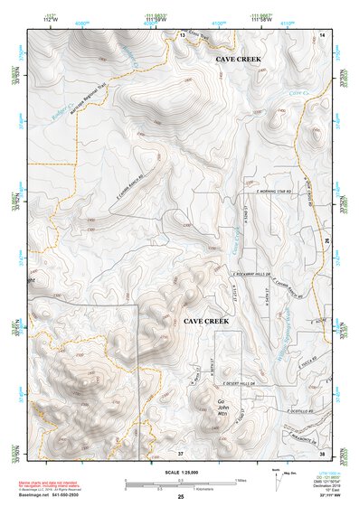 33111NW Page 25 Theodore Roosevelt Lake Topo Preview 1