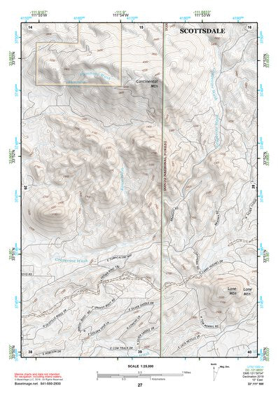 33111NW Page 27 Theodore Roosevelt Lake Topo Preview 1