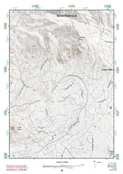 33111NW Page 28 Theodore Roosevelt Lake Topo Preview 1