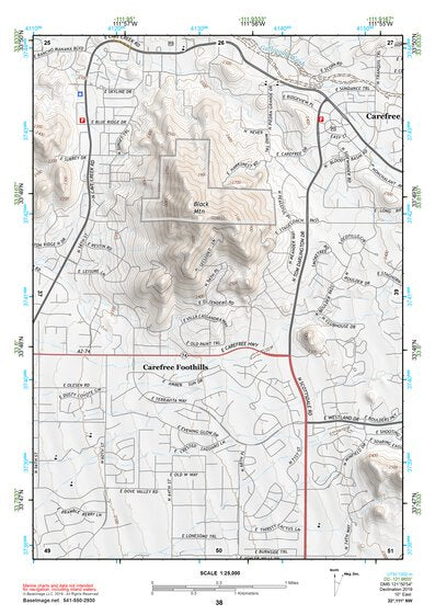 33111NW Page 38 Theodore Roosevelt Lake Topo Preview 1