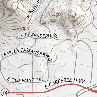 33111NW Page 38 Theodore Roosevelt Lake Topo Preview 2