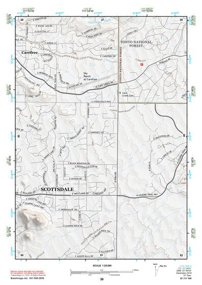 33111NW Page 39 Theodore Roosevelt Lake Topo Preview 1